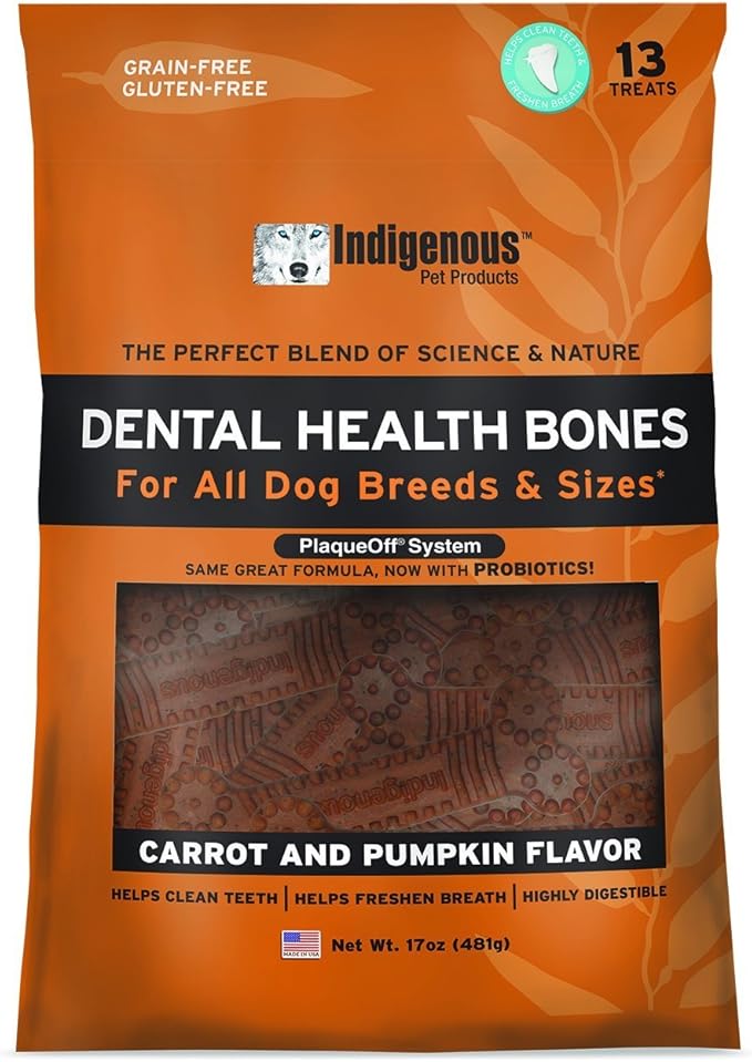 Indigenous Dental Health Bones Carrot Pumpkin Flavor