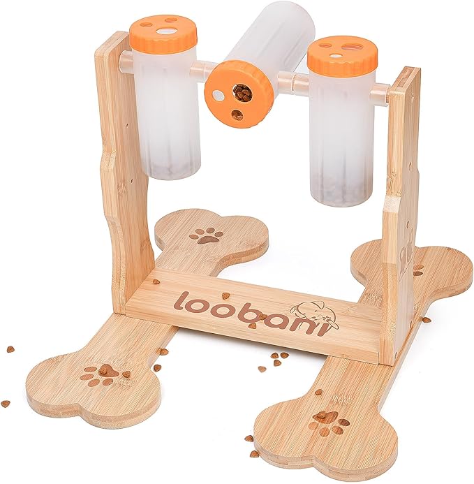 LOOBANI Dog Puzzle Toys Wooden - Interactive Toys for Boredom, IQ Training and Mental Brain Stimulation, Treat Dispensing and Entertainment/Food Slow Feeder for Small to Large Dogs