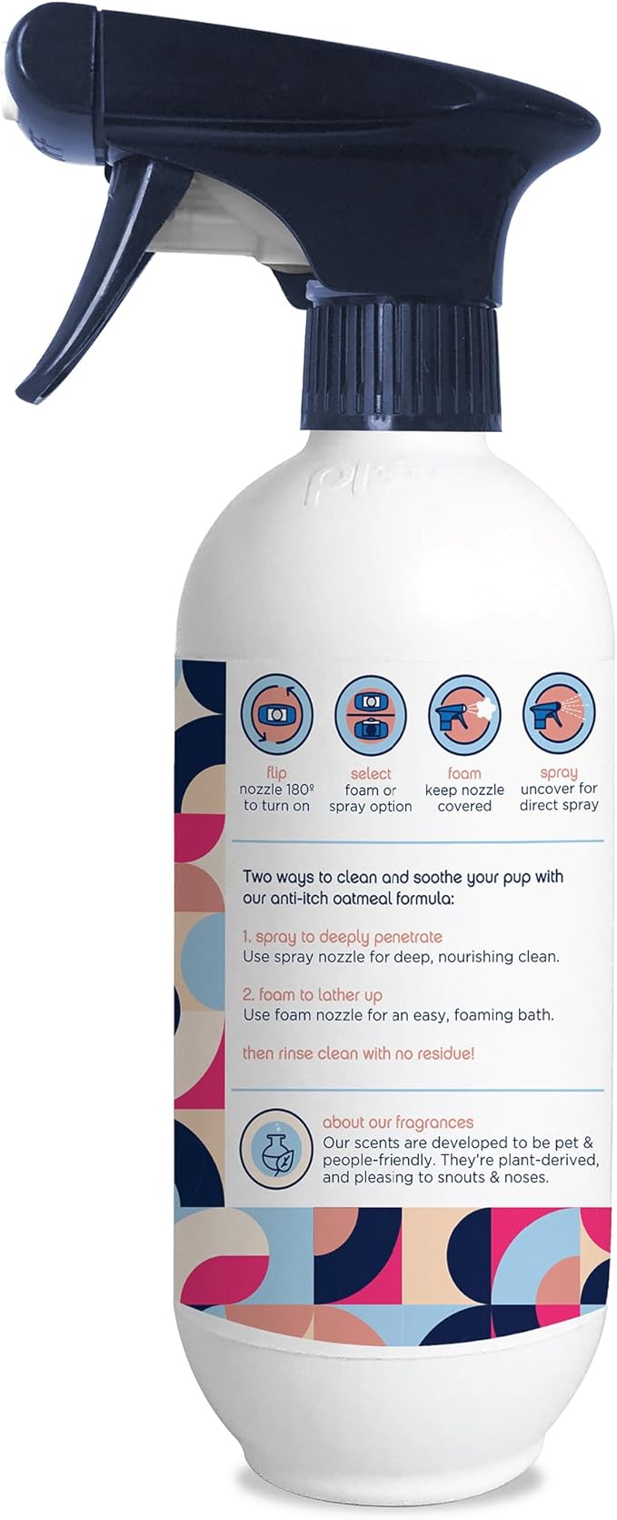 Pet Life Unlimited Dog Shampoo Itchy Skin Relief Foaming Spray, Itch Relief for Dogs - Plant-Based Honey Oat Blossom Scented Dog Itching Skin Relief Spray Shampoo - Made in USA - 16 Ounce (Pack of 1)