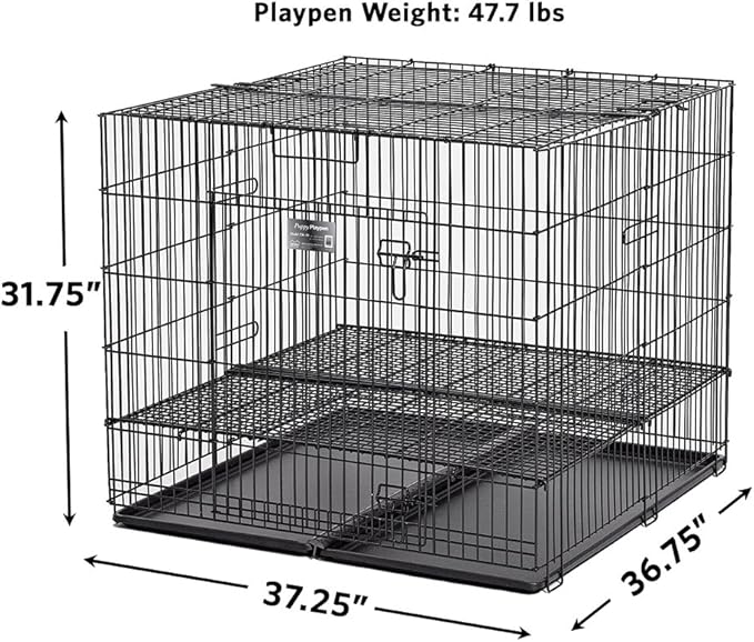 MidWest Homes For Pets Puppy Playpen Crate - 236-10 Grid & Pan Included