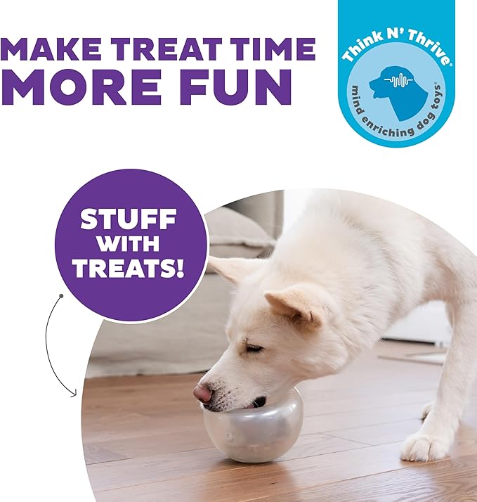 Outward Hound by Planet Dog Snoop Interactive Treat Dispensing Dog Toy, Large, White