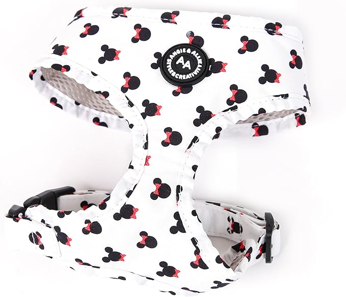 Angie and Allie Organic Cotton Dog Harness,No Pull Pet Harness with Leash D-Ring,Adjustable Soft Padded Dog Vest,Comfortable,Sustainable,Breathable and Stylish for Your Canine Companion