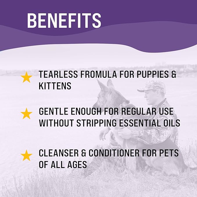 Dr. Boe's Veterinary Essentials GentleCoat Tearless Shampoo and Conditioner – Puppy and Kitten Soap-Free Formula – Grooming Supplies – All Natural, Aloe Vera & Gentle Proteins – 16 Fl Oz.