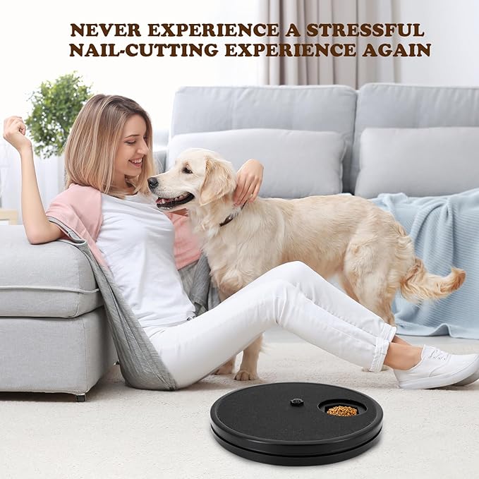 Dog Nail Scratch Board - 3 in 1 Rotatable Round Dog Scratch Pad for Nails with Treat Box, Dog Nail File Toy, Scratching Board for Dogs,Shorten Dog’s Side Nail Easier for Small and Large Dogs