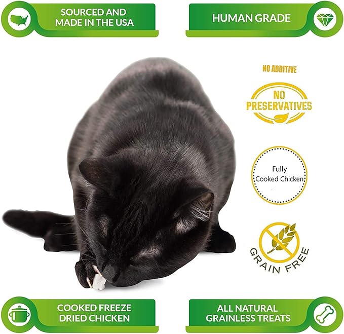 Cat-Man-Doo Life Essentials All Natural Freeze Dried Chicken Crushed Sprinkles Powder for Dogs & Cats - No Fillers, Preservatives, or Additives - No Grain Tasty Treat -Made in USA (5 Oz Bag)