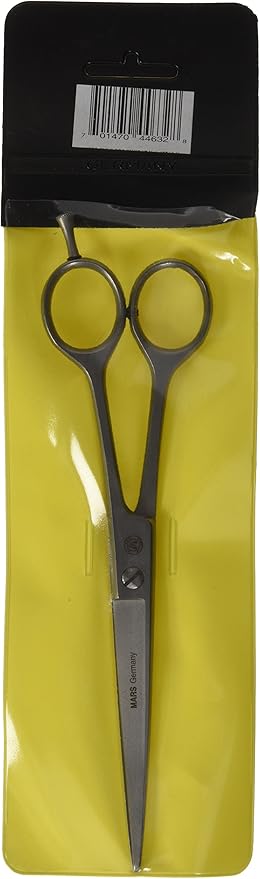 Mars Professional Stainless Steel Curved Scissors Shears, Nickel Finish, 7.5" Length