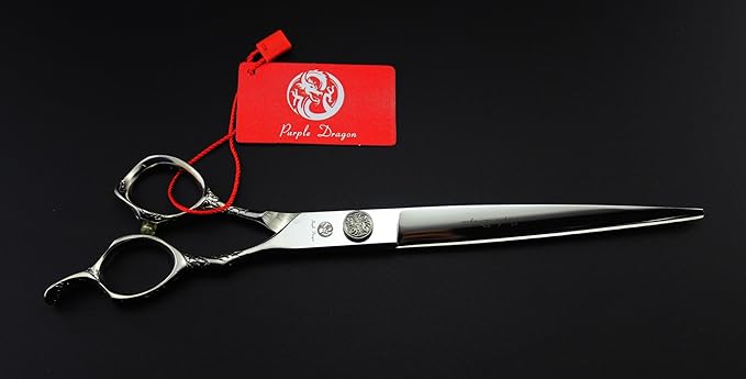 8/9 Inch Professional Pet Cat Dog Grooming Shear Straight/Curved Scissors for Professional Pet Groomer (A-8 inch-Straight Shear)