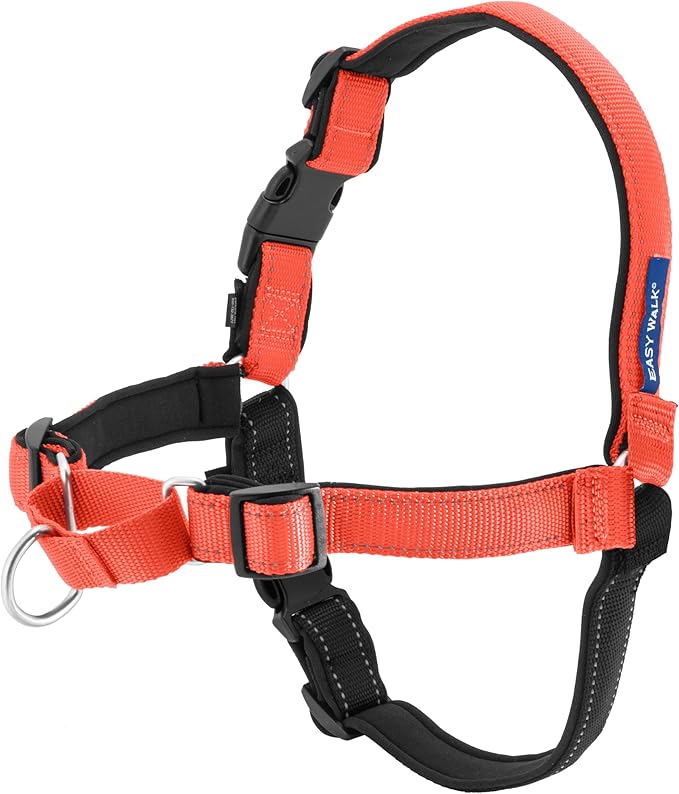 PetSafe Easy Walk Deluxe Dog Harness, No Pull Dog Harness – Perfect for Leash & Harness Training – Stops Pets from Pulling and Choking on Walks – Large, Rose