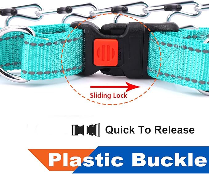 Supet Dog Training Collar for Small Medium Large Dogs with Quick Release Buckle, Adjustable No Pull Dog Collar with Nylon Cover