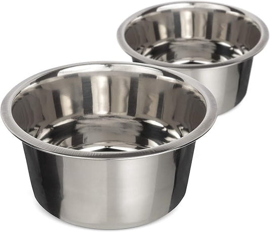 Neater Pet Brands Stainless Steel Dog and Cat Bowls (2 Pack) Neater Feeder Medium Deluxe Extra Replacement Bowl (Metal Food and Water Dish) (5 Cup)