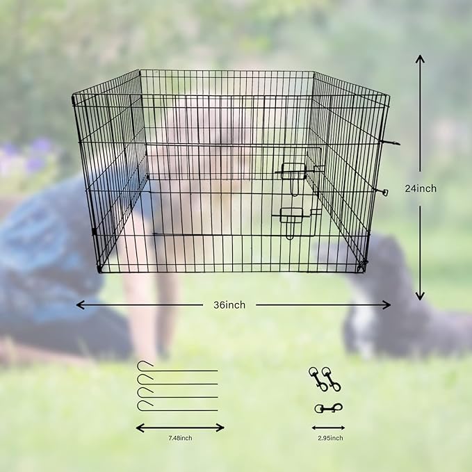 PJYuCien Mesh Top Cover - Fits 4 Panels 36 Inch Width Plastic/Metal Pet Pen Square Dog Playpen (Note: Only Pen Top Cover, NO PLAYPEN!!!)