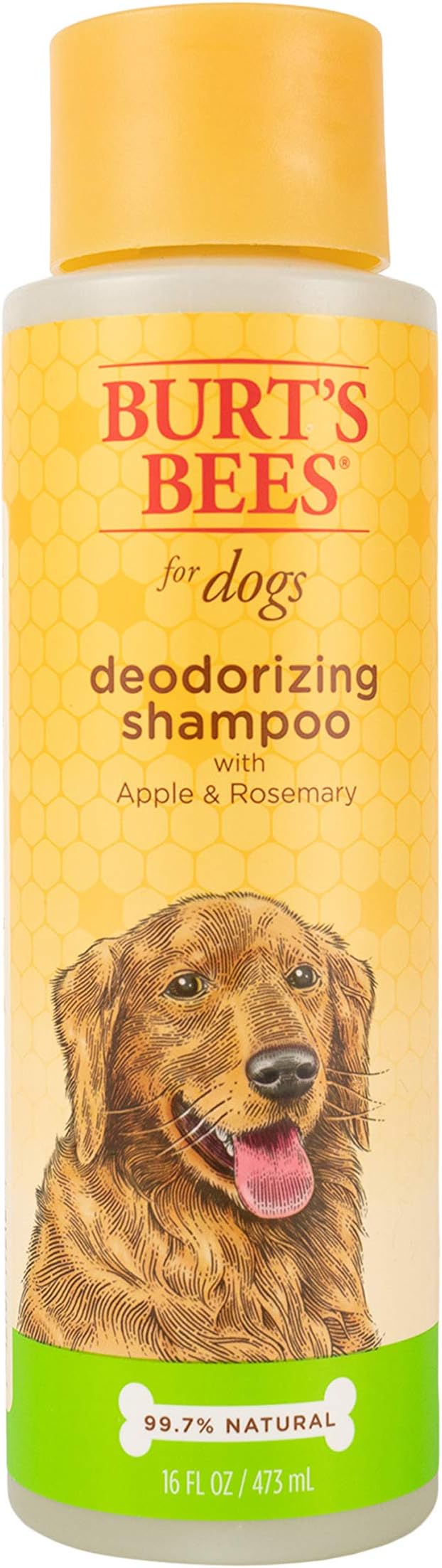 Burt's Bees for Pets Naturally Derived Deodorizing Dog Shampoo with Apple & Rosemary - Dog Shampoo For Odors - Cruelty Free, Formulated without Sulfates and Parabens, Made in USA, 16 Oz - 2 Pack