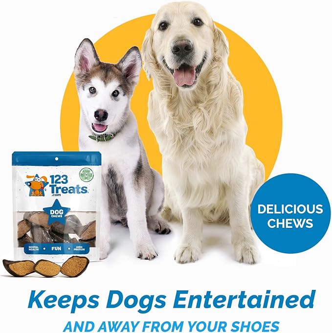 Filled Cow Hooves for Dogs - Delicious Beef Flavor, Stuffed Natural Beef Hoof Dog Chews, Tasty Treats for Dog, Made from Premium Brazilian Cattle, Dog Hooves | 10 Count