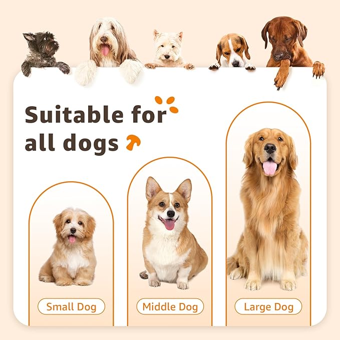 LOOBANI Dog Puzzle Toys Wooden - Slow Feeder Interactive Toys IQ Training for Small to Large Dogs -Pizza Pattern