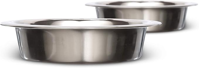 Neater Pet Brands Stainless Steel Dog and Cat Bowls (2 Pack) Neater Feeder Cat Deluxe or Cat Express Extra Replacement Bowl (Metal Food and Water Dish) (1 Cup)