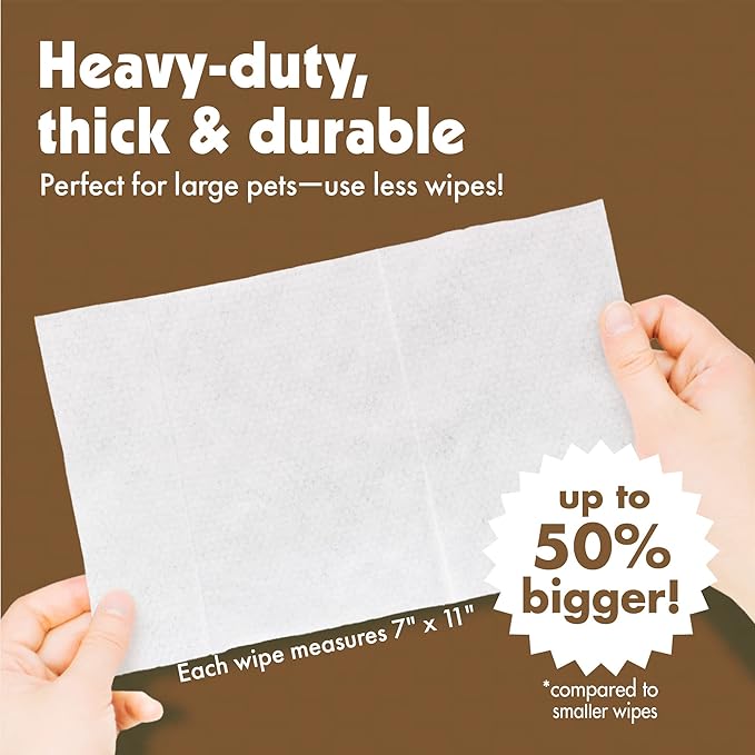 Petkin Large Oatmeal Pet Wipes for Dogs and Cats, 400 Count, Soothes Itchy Skin and Cleans Ears, Face, Butt, Body and Eye Area