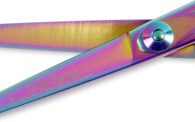 Master Grooming Tools 5200 Rainbow Series Shears — High-Performance Shears for Grooming Dogs - Straight, 6½"