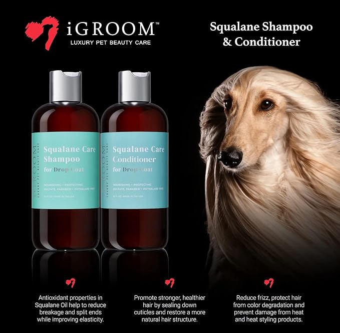 iGroom Squalane Care Dog Conditioner for Drop Coats, Luxury Pet Beauty Care, Optimize Moisture Balance, Intense Conditioning, Gallon
