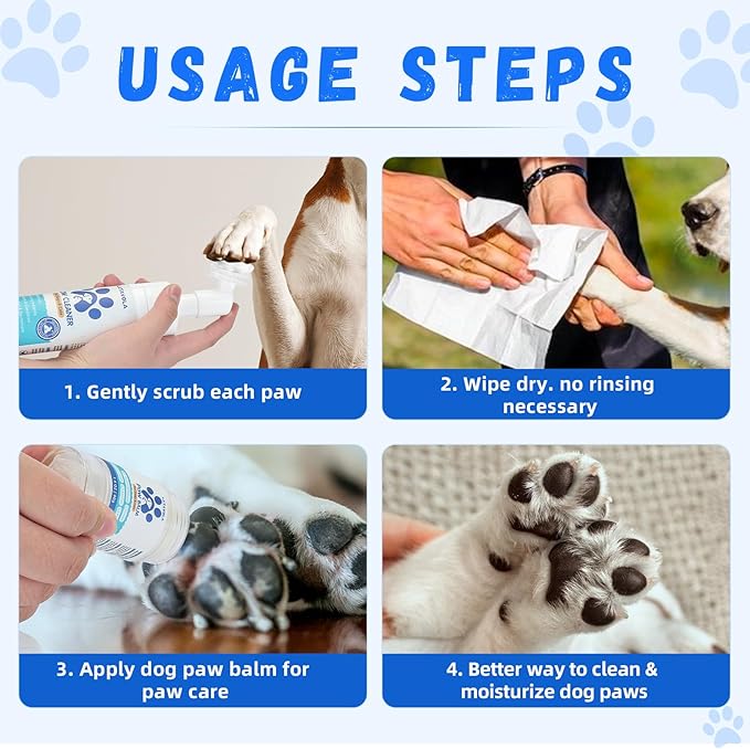 Dog Paw Care Kit- Dog Paw Cleaner for Dogs Large Medium Small XL Breed Balm for Heals - Repairs & Restores Dry - Cracked Paws & Nose Protector for Pet Foot Washer