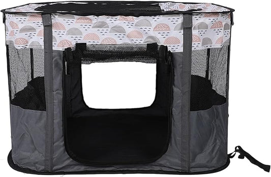 Dog Playpen, Foldable Pet Playpen Portable Cat Enclosed Playpen Cage Kennel Tent Crate with Storage Bag for Kitten Puppy Indoor Outdoor Travel Camping