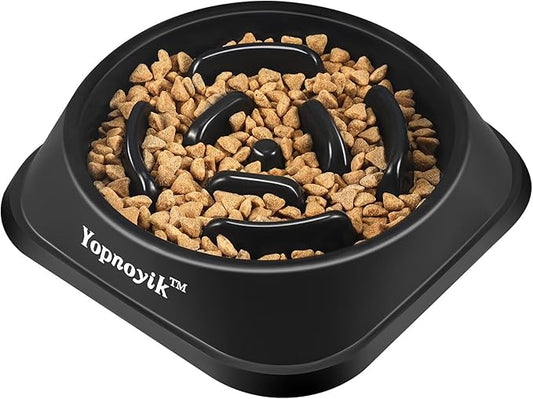 Slow Feeder Dog Bowls for Healthy Eating, Non-Slip and Anti-Choking Design, Reduces Bloating & Overeating for Large Dogs, Easy to Clean