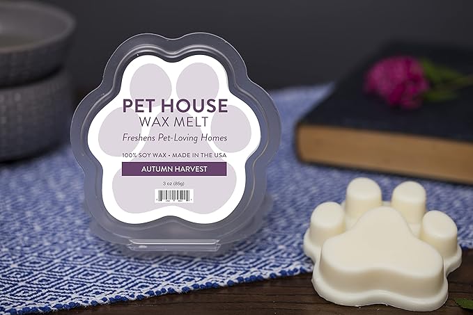 One Fur All Pet House Wax Melts - Autumn Harvest Pack of 2 - Pet Odor Eliminating Wax Melts - Long-Lasting Scented Wax Melts - Pet-Friendly Wax Melts - Natural Wax Melts