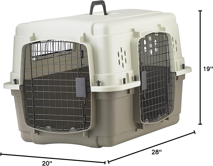 Pet Lodge® Two Door Dog Crate | Designed for Air Transport | Dog Kennel | Easy to Clean Pet Crate | for Pets Up to 30lbs | Small