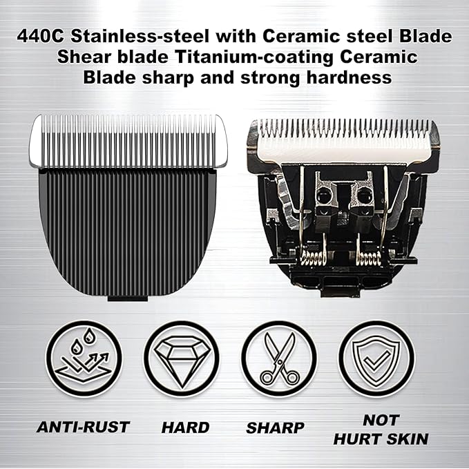 7F Pet Grooming Clipper Replacement Blade Compatible for Most Dog Hair Clipper & one-isall Dog Grooming Clippers, Made of Ceramic Blade & Stainless Steel Blade Size 7F Cut Length 3mm (2 Packs)