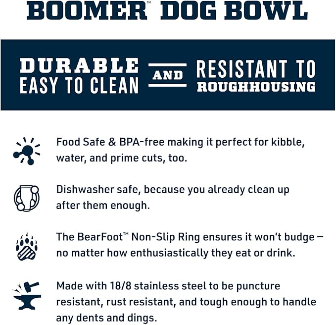 YETI Boomer 8, Stainless Steel, Non-Slip Dog Bowl, Holds 64 Ounces