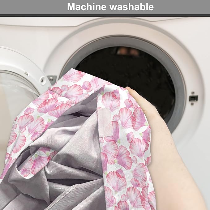 Ambesonne Watercolor Flowers Dog Crate Cover, Pastel Petals Romantic Rose Leaf Botanical Beauty Essence, Easy to Use Pet Kennel Cover for Cats & Medium Dogs, 24 Inch, White Pink