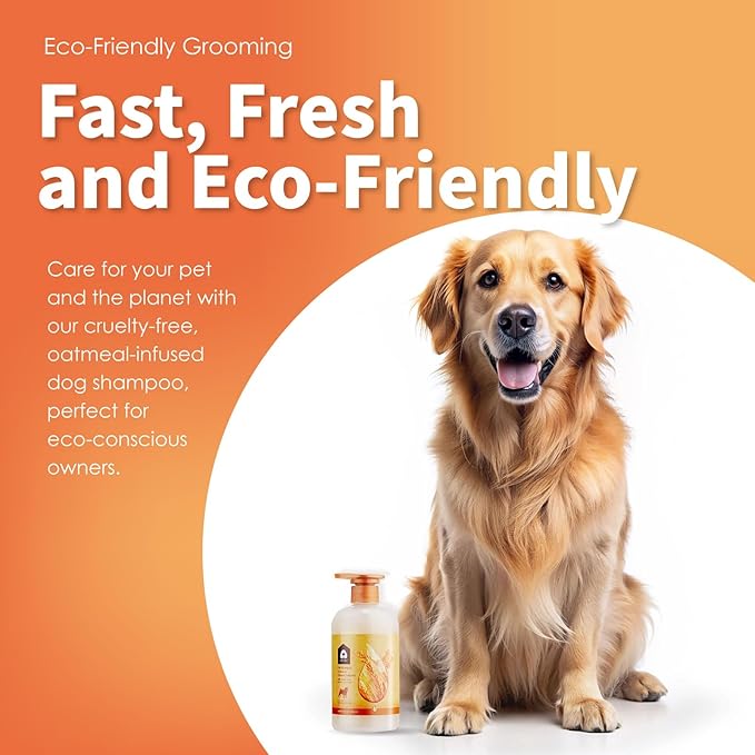 Arf Arf Dog Shampoo Softening Formula, Soften & Fluffy Oatmeal 16oz, Detangling & Coat Protection, Honey-Infused, Pet-Friendly, Ideal for Long Fur, Suitable for All Breeds and Ages - 16oz