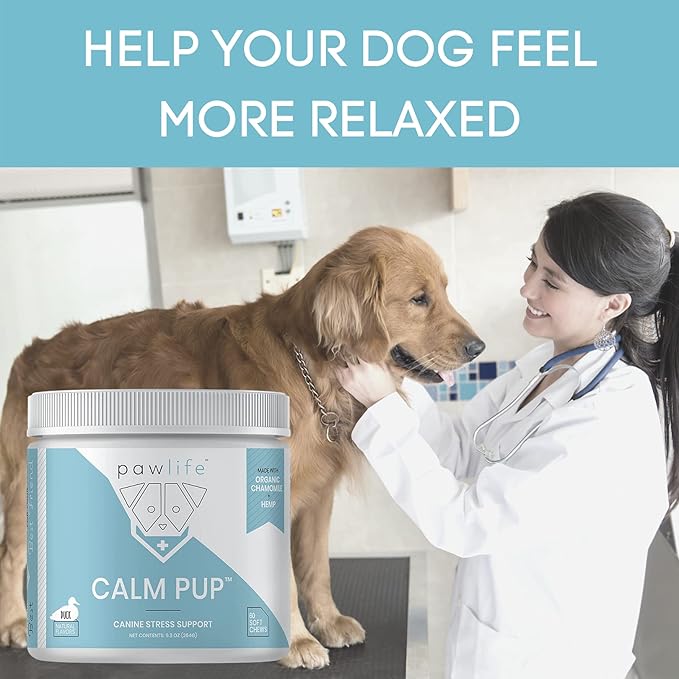 Calming Chews with Organic Hemp Oil| Dog Anxiety Relief & Travel Friendly| Glucosamine to Help with Join Support| 120 Soft Chews & up to 4-Month Supply