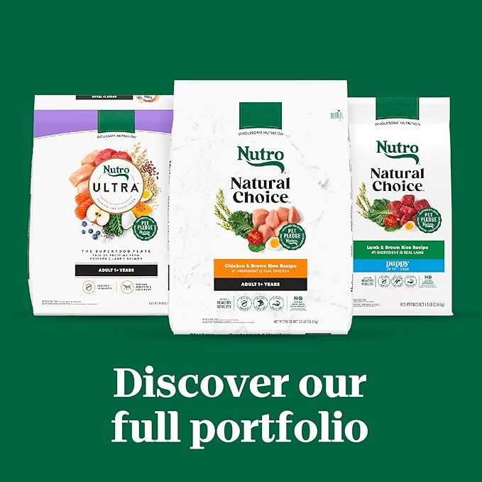 NUTRO NATURAL CHOICE Small Bites Adult Dry Dog Food, Lamb & Brown Rice Recipe Dog Kibble, 5 lb. Bag