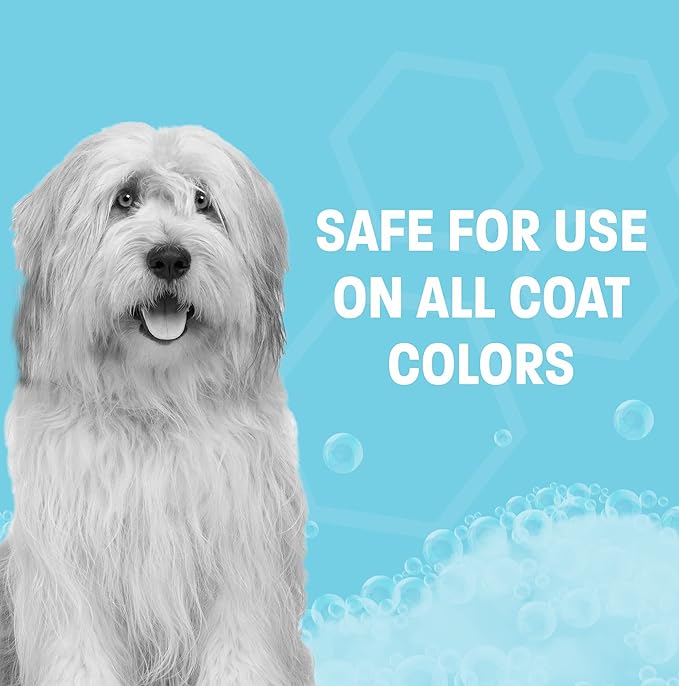 Dog Whitening Shampoo for Dogs - White Dog Shampoo Whitening for White Coats - Brightening Shampoo for White Dogs - Pina Colada Scented Dog Whitening Shampoo for Stains - 12 oz