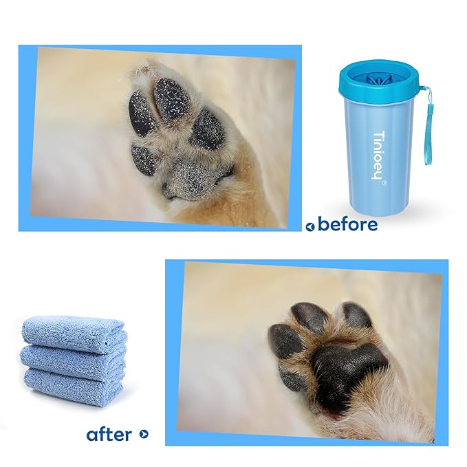 Dog Paw Cleaner for Large Dogs, Dog Paw Washer, Muddy Paw Cleaner, Pet Foot Cleaner, Dog Paw Protector Kit