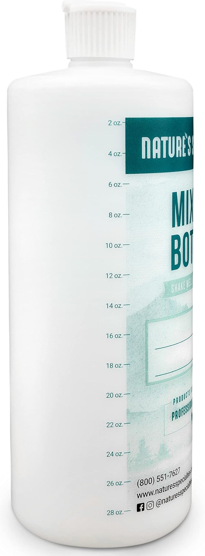 Nature's Specialties Mixing Bottle and Dog Shampoo Concentrate Bundle, Easy to Read Measurements Mixing Bottle 32 oz, Dog Coat Conditioner Concentrate with Aloe 16 oz