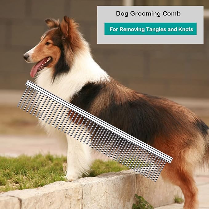 Dog Grooming Scissors Set with Safety Round Tip (2 Pack - Curved Scissors Thinning Shears for Pets) Blue