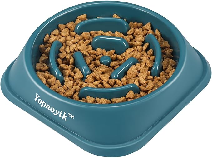 Slow Feeder Dog Bowls for Healthy Eating, Non-Slip and Anti-Choking Design, Reduces Bloating & Overeating for Small & Medium Dogs and Cats, Easy to Clean
