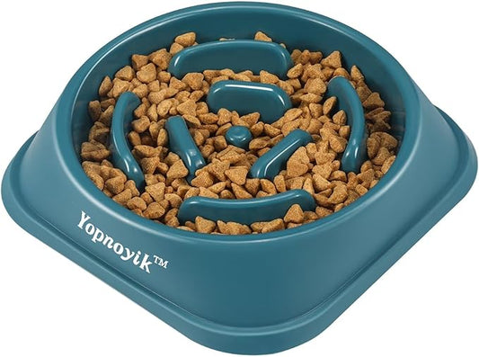 Slow Feeder Dog Bowls for Healthy Eating, Non-Slip and Anti-Choking Design, Reduces Bloating & Overeating for Small & Medium Dogs and Cats, Easy to Clean