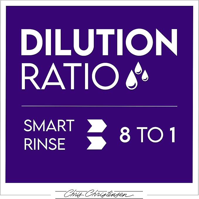 Chris Christensen Smart Rinse All Coat Ultra Concentrated Dog Conditioner, Makes up to 8 Bottles, Groom Like a Professional, Fragrence Free Gentle Formula, Made in USA, 1 gal