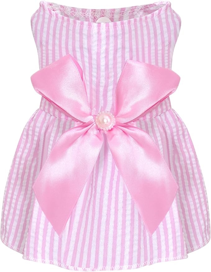 choyaxo Dog Bowknot Dresses Pet Skirts Princess Dress for Girl Puppy