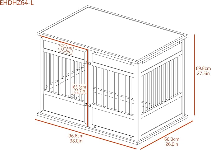 New Age Pet Horizon Pet Crate - Durable ECOFLEX with Stainless Steel Spindles, Bone-Shaped Latches, Easy Access Door, Stylish Design, 10-Year Warranty, Available in 3 Sizes & 2 Colors