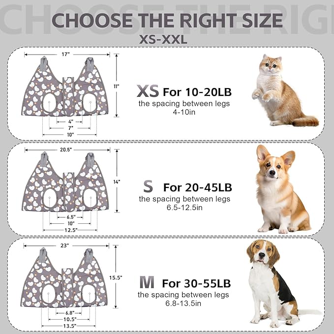 Pet Hammock & Harness for Small Dogs & Cats - Grooming Sling for Nail Trimming & Cutting