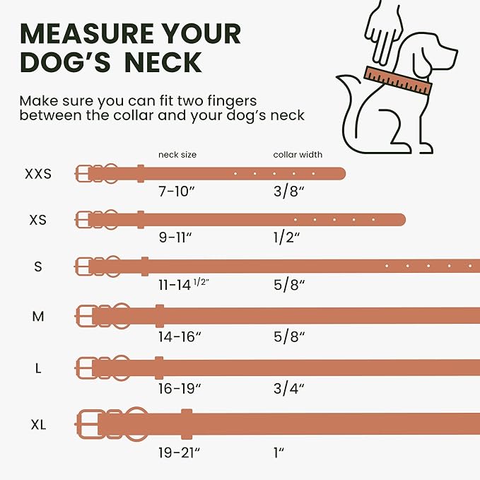 BRONZEDOG Rolled Leather Dog Collar with QR ID Tag Adjustable Soft Round Collars for Small Medium Large Dogs Puppy Cat (19" - 21" Neck Size, Peach)