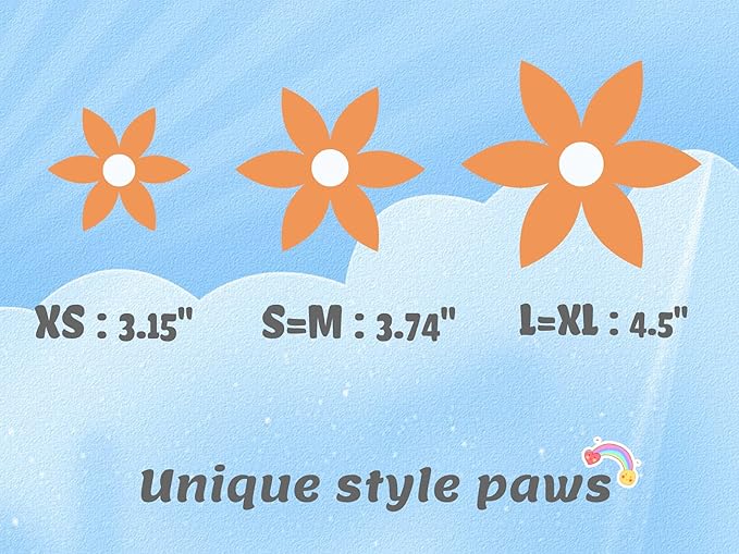 Uniqe Style Paws Flower Dog Collar, Puppy Collar Adjustable Girl Dog Collar with Flower, Durable Floral Pattern Pet Collar for Large Female Dogs