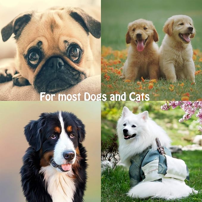 7 Pcs Pet Dog Grooming Comb, Metal Head Comb for Long Hair, Dog Tear Stain Remover Combs, Hair Combs Remover for Dogs Cats, Pet Grooming Tool Removes Crust, Mucus and Stains - 5 Types