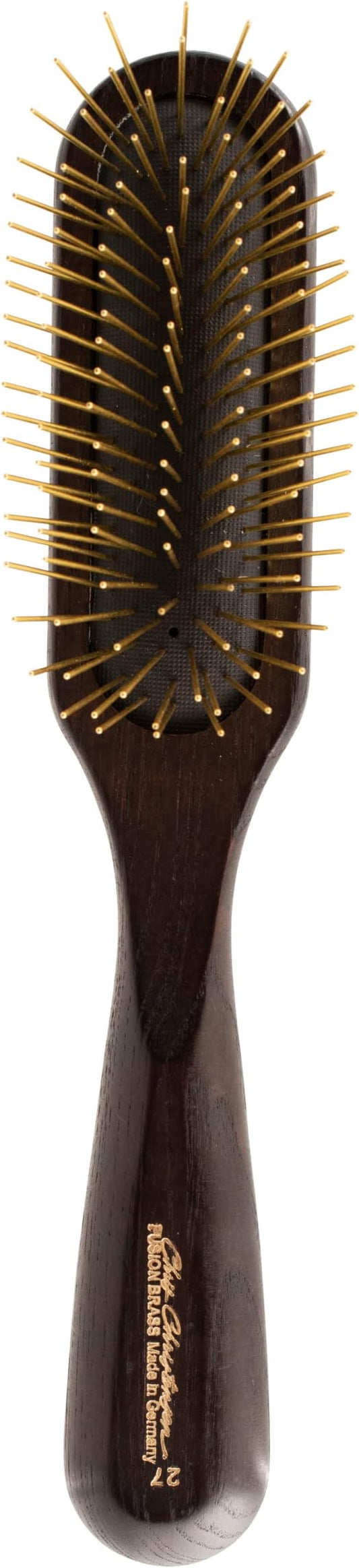Chris Christensen 27 mm Oblong Pin Dog Brush, Fusion Series, Groom Like a Professional, Brass Pins, 100% Static Free, Ground and Polished Tips