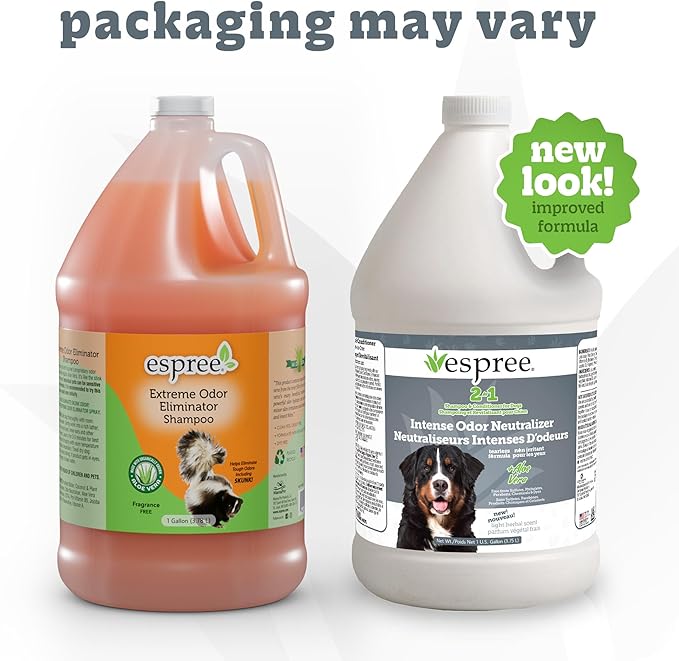 Espree Intense Charcoal Odor Neutralizer Dog Shampoo & Conditioner, Eliminates Stubborn Dog Odors, Plant Based Ingredients, 2 in 1, Charcoal-Infused Odor Neutralizer for Dogs, Cruelty-Free, Gallon