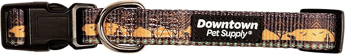 Downtown Pet Supply - Best, Cute & Fancy Dog Collar - Lightweight Adjustable Dog Collar with Quick Buckle & D-Ring - Hand Wash Safe - Sahara - M - Medium Dog Collar