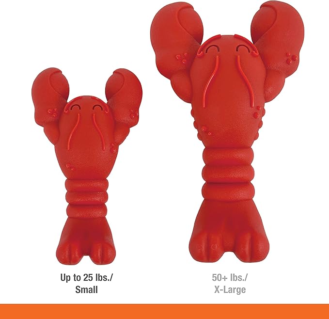 Nylabone Power Chew Lobster Dog Chew Toy, Cute Dog Toys for Aggressive Chewers, Filet Mignon Flavor, Small/Regular (1 Count)